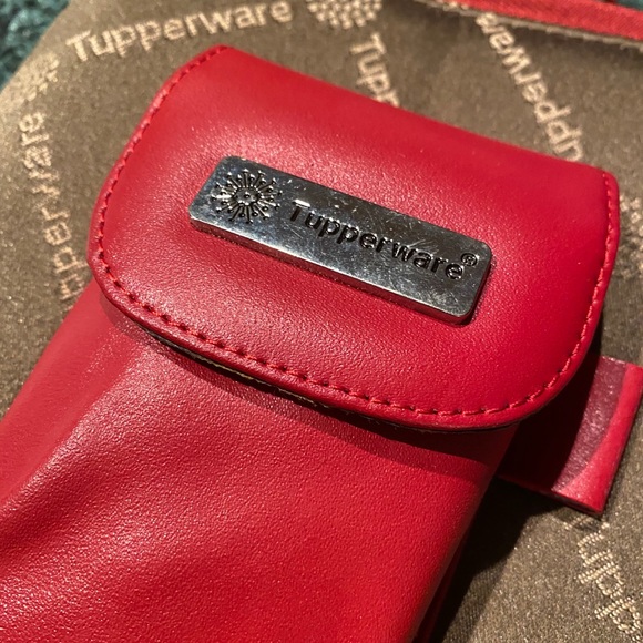 Red Tupperware Signature Crossbody Bag & Binder - Picture 10 of 16